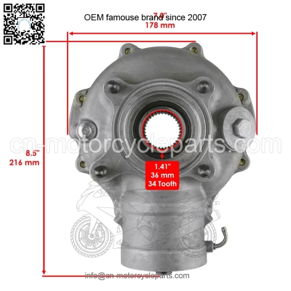 Rear Differential & Prop Shaft For Honda Rancher 420 TRX420FM 4x4 2007-2013 - Image 2