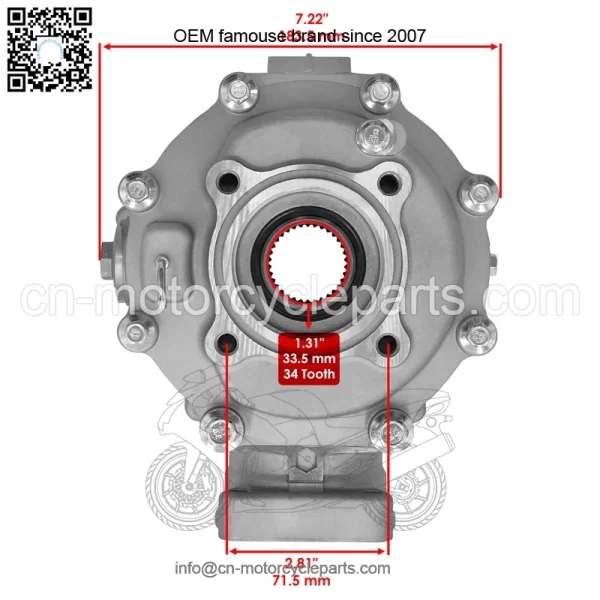 Rear Differential For Honda Sportrax 250 TRX250EX 2001-07 41300-HN6-010 - Image 2