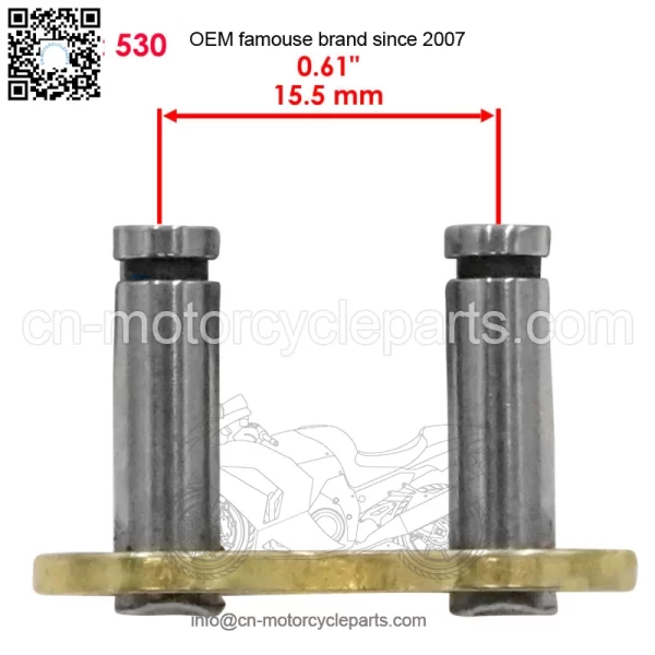 530 Chain Master Link For Motorcycle Bike ATV Connecting Link Gold - Image 2