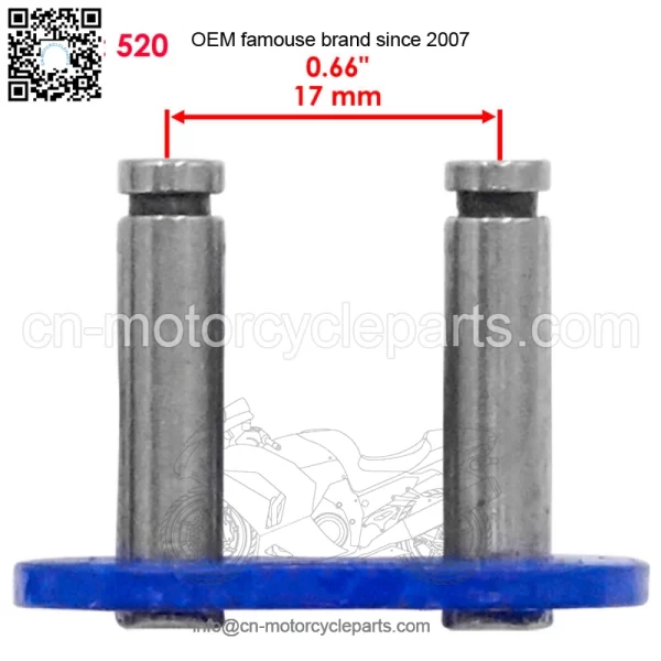 520 Chain Master Link W/ O Ring For Motorcycle Bike ATV Connecting Link Blue - Image 2