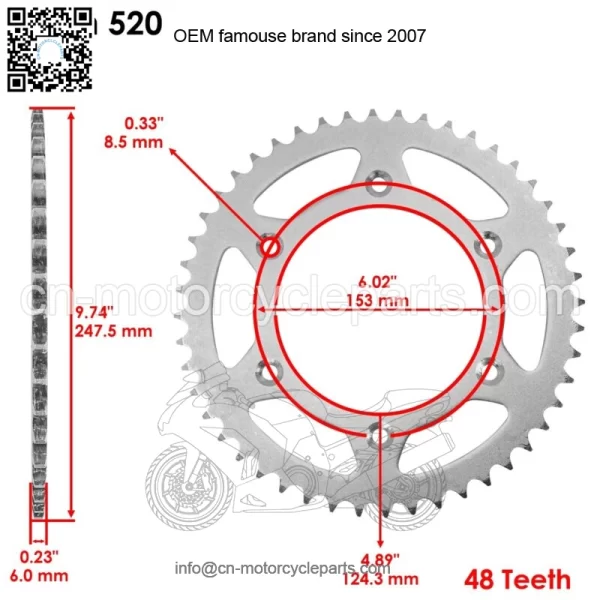 Front Rear Drive Chain Sprocket for Honda CRF250RX 2019-2021 41202-MKE-A00 - Image 3