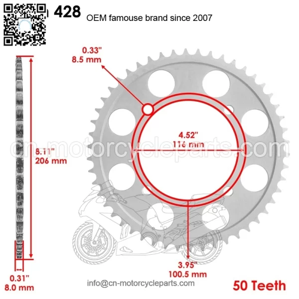 Rear Wheel Chain Sprocket For Kawasaki KX80 1998-1999 KX85 2001-24 KLX 140 08-24 - Image 2