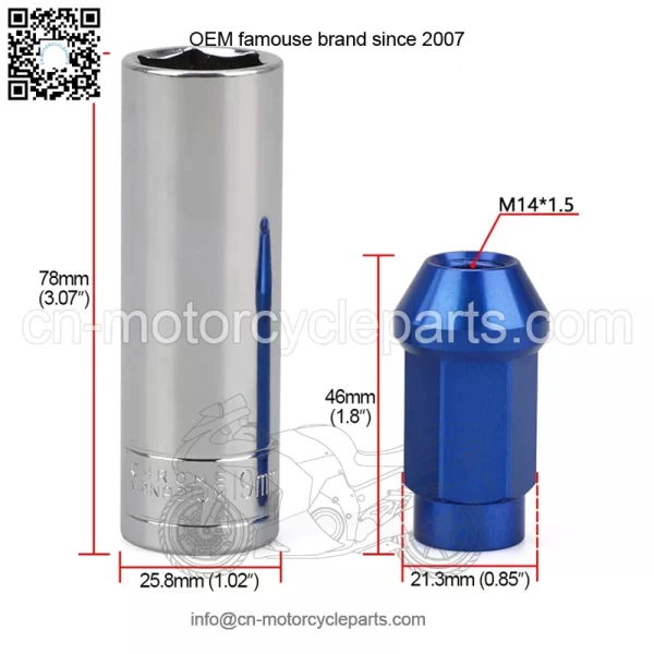 7075 star model (cone mouth) nut M14*1.5 - Image 2