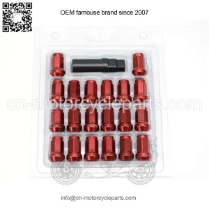 48mm Toyota model 7075 nut opposite side 19mm M12*1.5# red