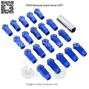 48mm Toyota model 7075 nut opposite side 19mm M12*1.5#blue