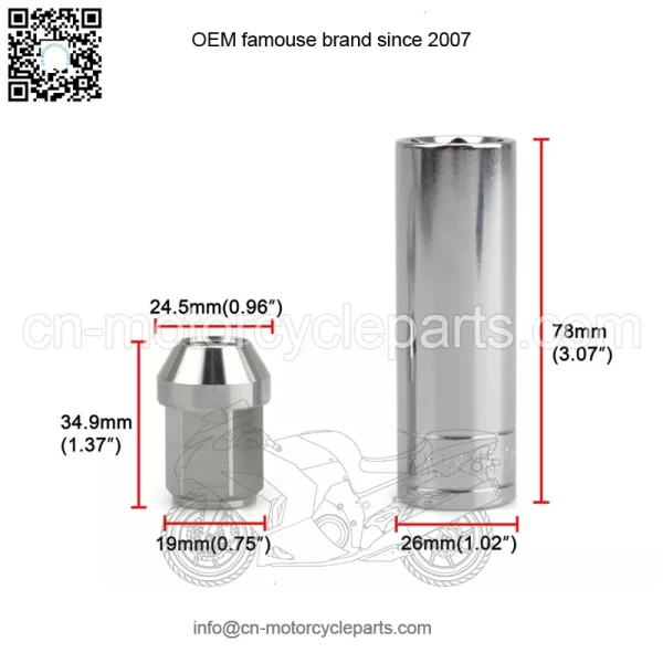 35mm Stainless steel nut 1# (19 pairs of sides) M12*1.5 - Image 5