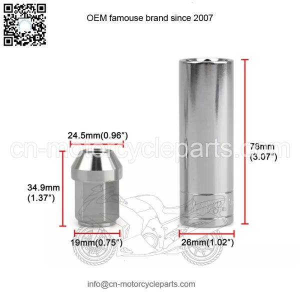 35mm Stainless steel nut 1# (19 pairs of sides) M14*1.5 - Image 5