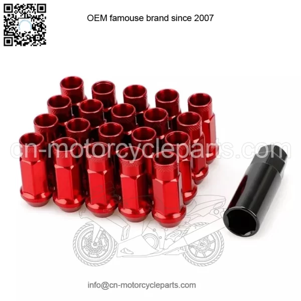 Invincible style iron nut # red M12*1.25