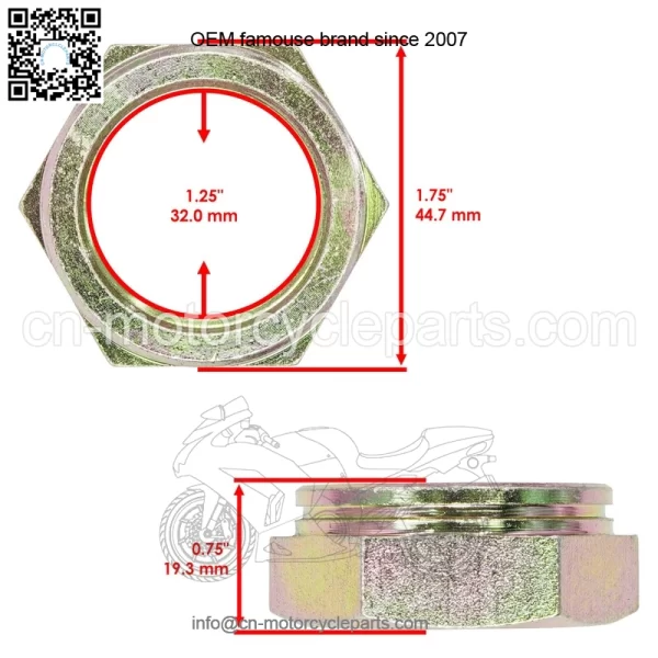 Polaris Scrambler 500 1998-2002 Rear Housing Hub Jam Nut - 7547031 - Image 2