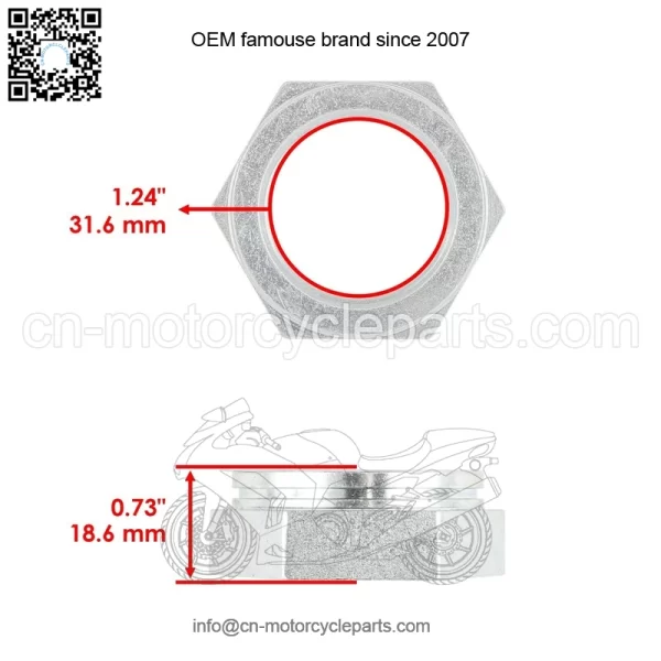 Polaris Scrambler 400/500 2X4/4X4 2002 Rear Axle Nuts (2) - Image 2