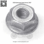 Nut, flanged, #8-32, serrated