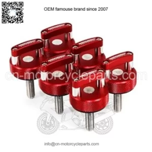 JK JL Hardtop Quick Release D-Ring Bolts 6 Pack #Red