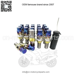 Titanium alloy hollow cone mouth anti-theft German bolt M14*1.5 28mm