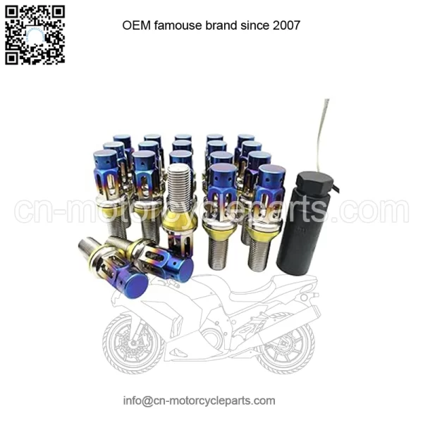 Titanium alloy hollow cone mouth anti-theft German bolt M14*1.5 28mm