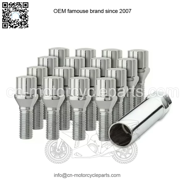 Titanium alloy straight hexagonal cone mouth anti-theft German bolt M14*1.5 28mm