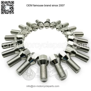 Titanium alloy straight hexagonal cone anti-theft German bolt M14*1.25 28mm