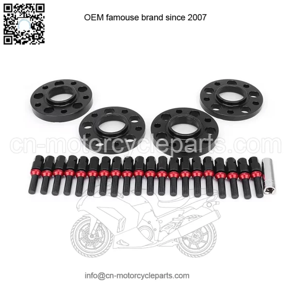 BMW 5*120 72.56mm flange 15mm+20mm 4PCS with M12*1.5 cone bolt - Image 2