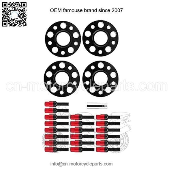 BMW 5*120 72.56mm flange 15mm 4PCS with M12*1.5 cone bolt - Image 2