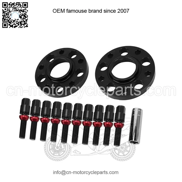 BMW 5*120 72.56mm flange 15mm 2PCS with M14*1.25 cone bolts