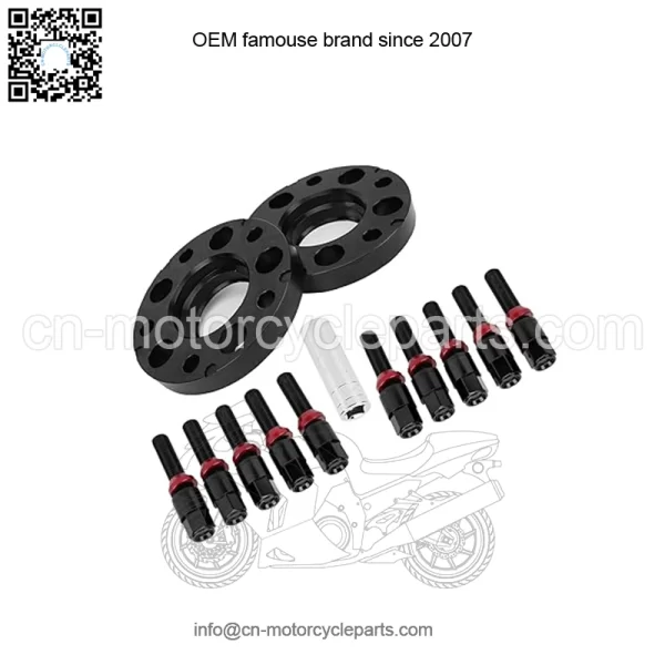 BMW 5*120 72.56mm flange 15mm 2PCS with M14*1.25 cone bolts - Image 2