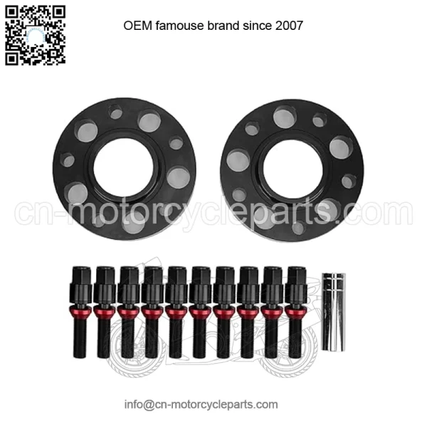 BMW 5*120 72.56mm flange 15mm 2PCS with M14*1.25 cone bolts - Image 3