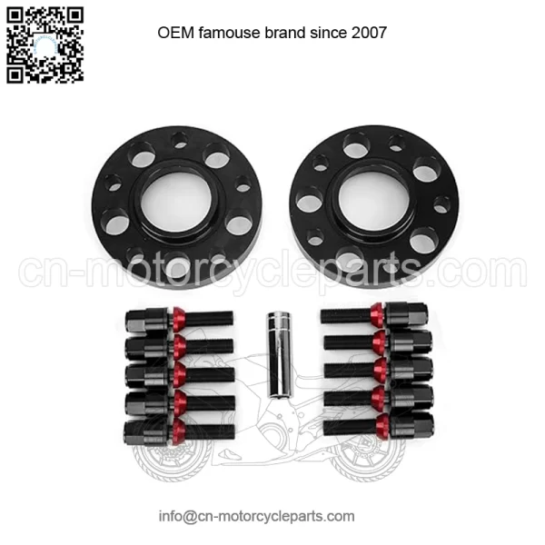 BMW 5*120 72.56mm flange 15mm 2PCS with M14*1.25 cone bolts - Image 4