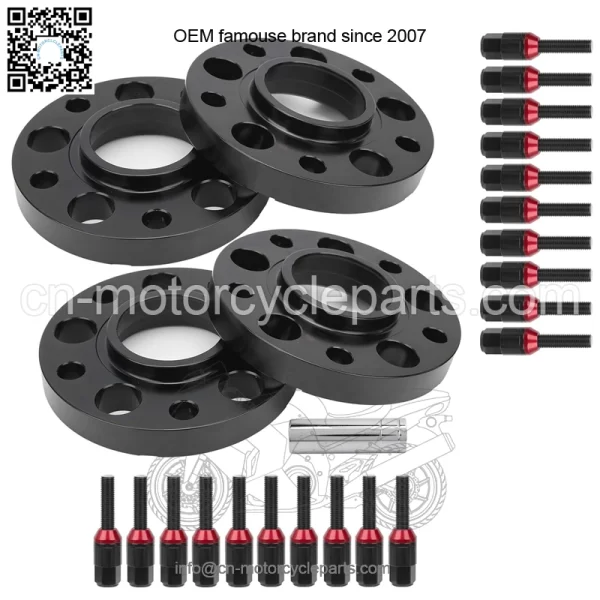 BMW 5*120 72.56mm flange 15mm+20mm 4PCS with M14*1.25 cone bolts - Image 3