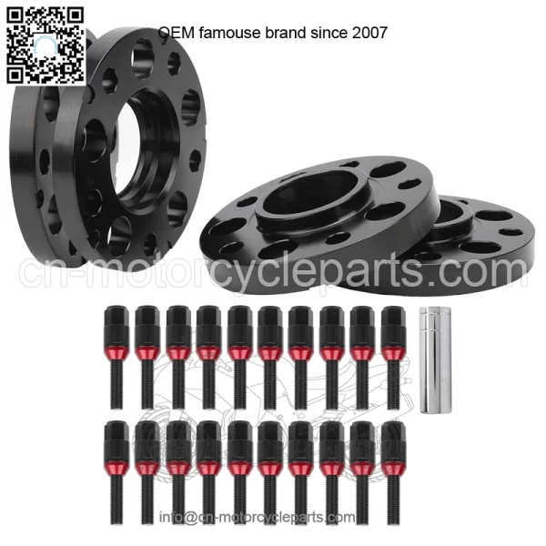 BMW 5*120 72.56mm flange 15mm+20mm 4PCS with M14*1.25 cone bolts - Image 4
