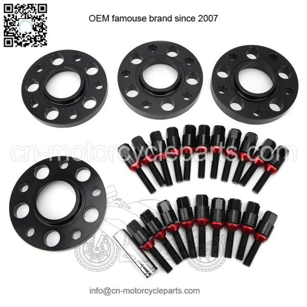 BMW 5*120 72.56mm flange 15mm+20mm 4PCS with M14*1.25 cone bolts - Image 5