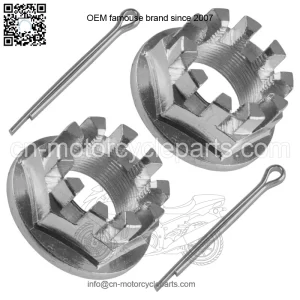 Set of 2 Rear Axle Nuts W/Pin For Honda TRX450S TRX450ES Foreman 450 1998-2001 (For: Honda)