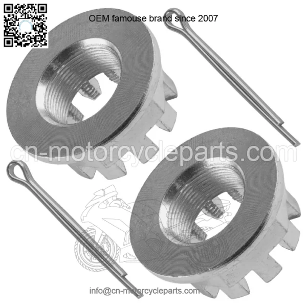 Set of 2 Rear Axle Nuts W/Pin For Honda TRX450S TRX450ES Foreman 450 1998-2001 (For: Honda) - Image 4