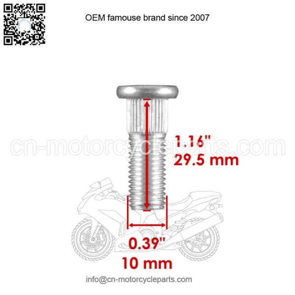 8 Front or Rear Hub Stud Bolt Fits Kawasaki Brute Force 750 KVF750 4x4I 2008-11 (For: Kawasaki) - Image 3