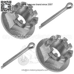 Set of 2 Rear Axle Castle Nuts & Pins for Honda TRX450R 2005-2009
