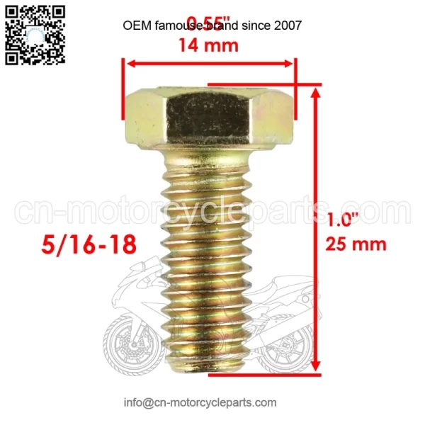 Polaris Scrambler 500 1997-2012 Front Disc Stud Bolts (4) - 7512325 7515363 - Image 2