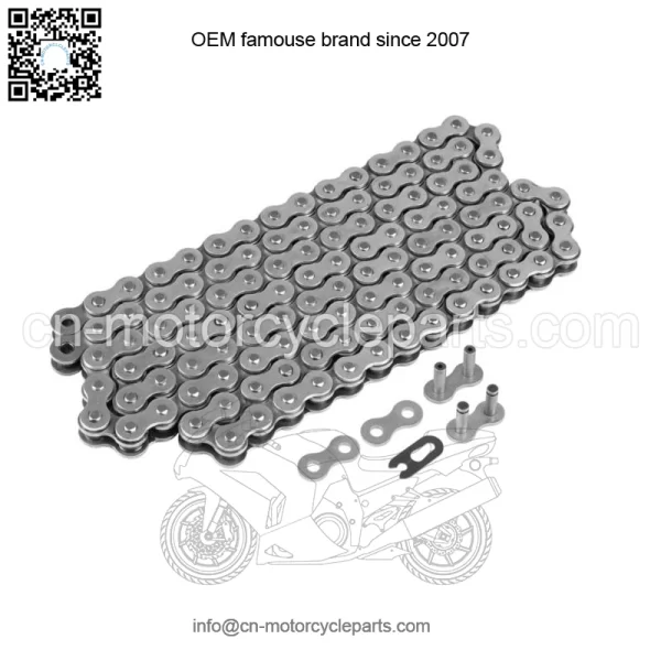 Drive Chain & Sprockets For Kawasaki KLX140 2008-2024 428 Pitch 122 Link - Image 2