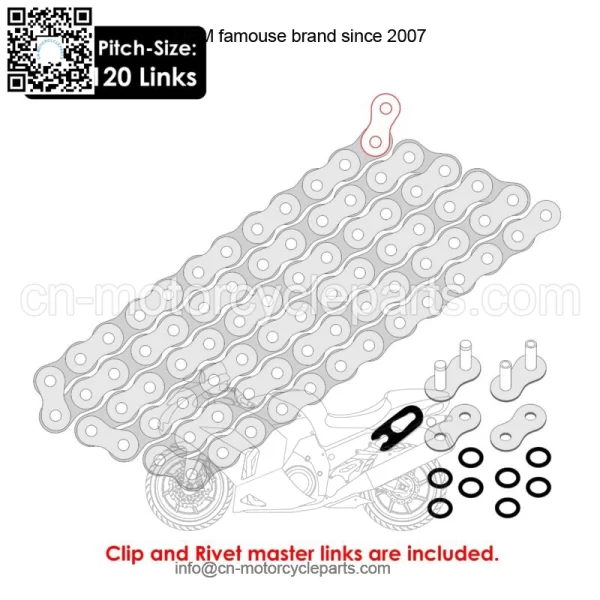 Black O-Ring Drive Chain & Sprockets Kit for Yamaha Raptor 700 YFM700R 2006-16 (For: Yamaha Raptor 700) - Image 2
