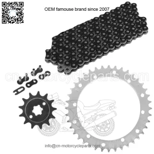 Black Drive Chain And Sprockets Kit for Yamaha Blaster 200 YFS200 1988-2006 (For: Yamaha YFS200)