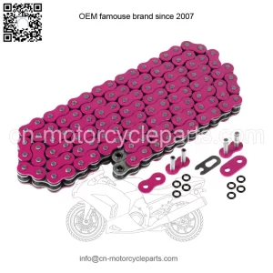 Pink O-Ring Drive Chain for Yamaha Blaster 200 YFS200 1997-2006 (For: Yamaha YFS200)