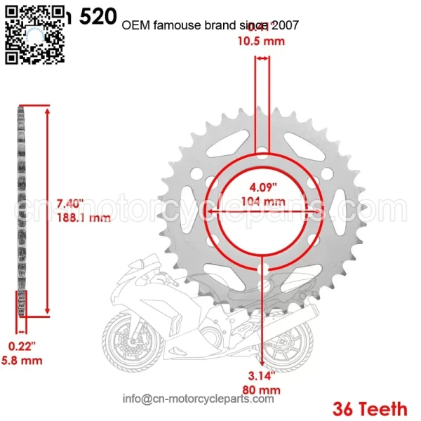 Polaris Scrambler 500 4X4 2000-2011 O-Ring Drive Chain & Sprockets Kit - Image 4