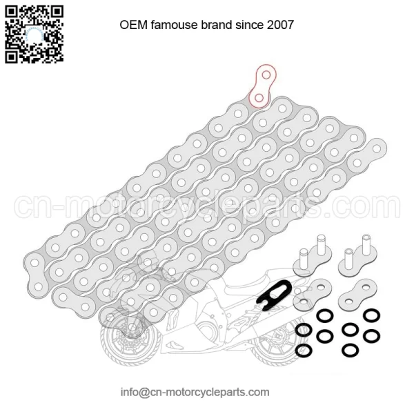 Polaris Scrambler 500 2X4 2001-2002 Golden O-Ring Drive Chain - Image 2