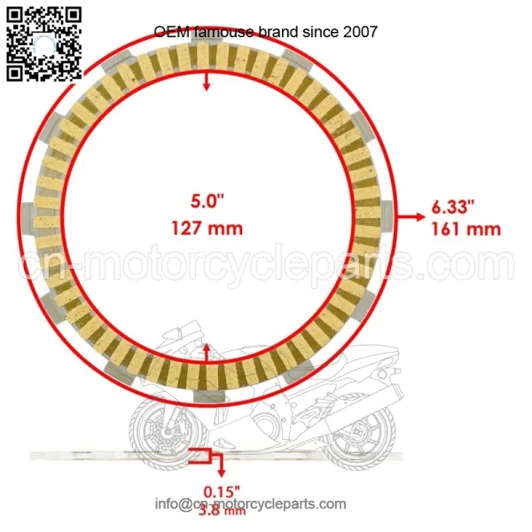 Clutch Friction Plates kit for Honda Goldwing GL1500 GL1500SE GL1500I 1988-1996 - Image 3