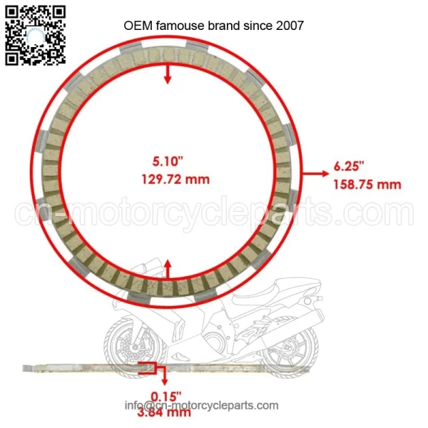 Clutch Friction Plates kit for Honda Goldwing GL1500 GL1500SE GL1500I 1988-1996 - Image 4