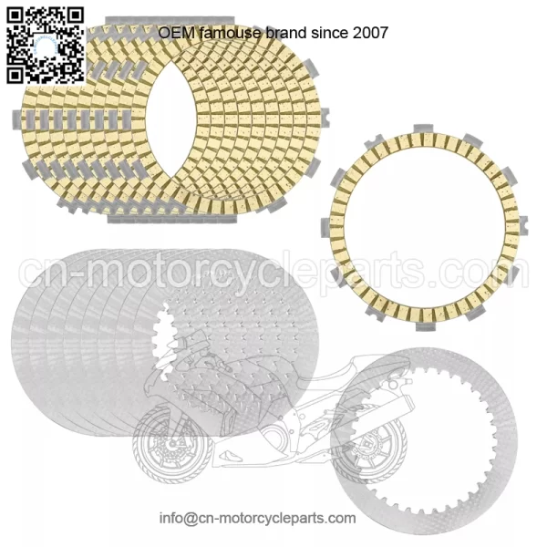 Clutch Friction Steel Plates for Suzuki GSX-R1000 GSXR1000Z 2001 2002 2003 2004