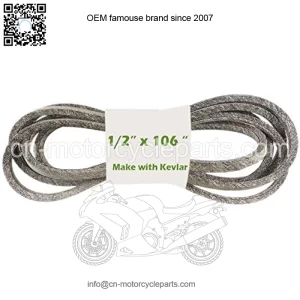 1/2 x 106 inch Lawn Mower Cutting Belt Pull Belt with Kevlar Replacement for Husqvarna AYP 532405143 584453101 Craftsman 7133156