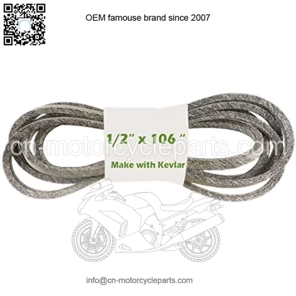 1/2 x 106 inch Lawn Mower Cutting Belt Pull Belt with Kevlar Replacement for Husqvarna AYP 532405143 584453101 Craftsman 7133156