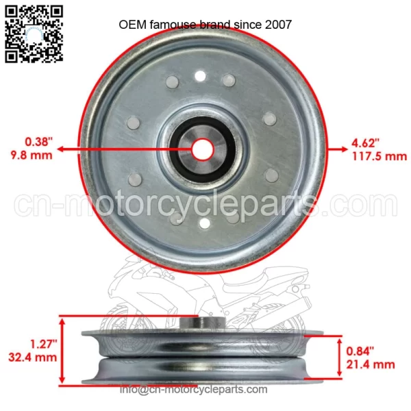AM119553 Drive Flat Idler Pulley For John Deer 717 727 7G18 7H17 7H19 F510 F525 - Image 2