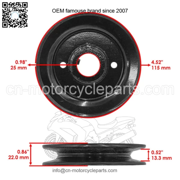 Deck Pulley For Gravely ZT 1844 ZT 1944 ZT 2044  44" 01599500 - Image 2