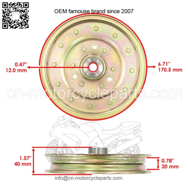 605463 48" 54" 60" Deck Idler Pulley For Hustler RD Fastrak / Raptor SDX - Image 2