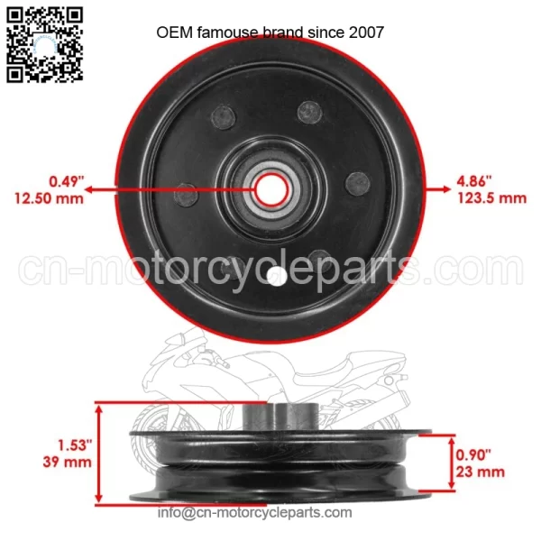 126123 126124 603988 52" Deck Idler Pulley For Hustler Raptor / Raptor Limited - Image 4