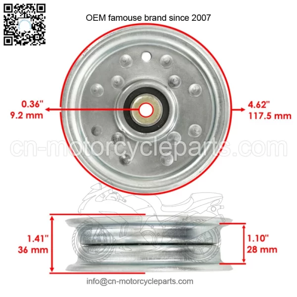 1757823YP 7034422SM 48" 52" Deck Pulley For Snapper ZT 21548 ZT 21552 ZT 2348 - Image 2